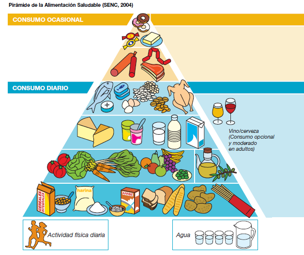 La piramide de la alimentación